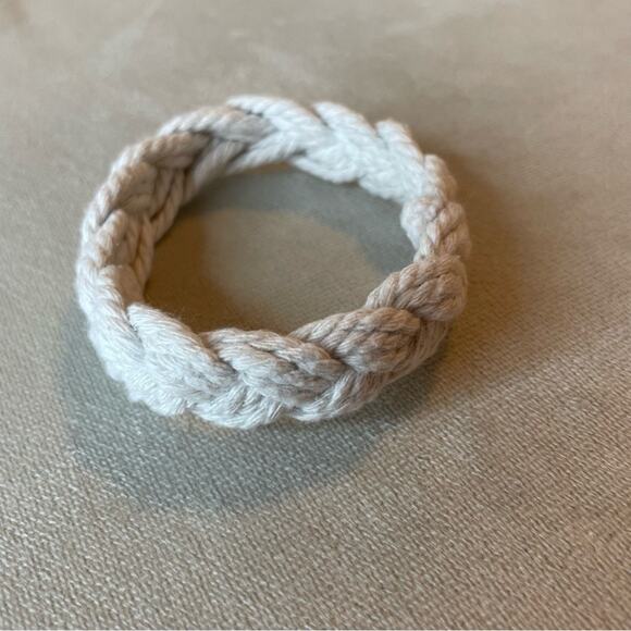 Braided Rope Bracelet Cotton Beach Coastal Cowgirl Boho Nautical Casual Cream - Picture 2 of 7